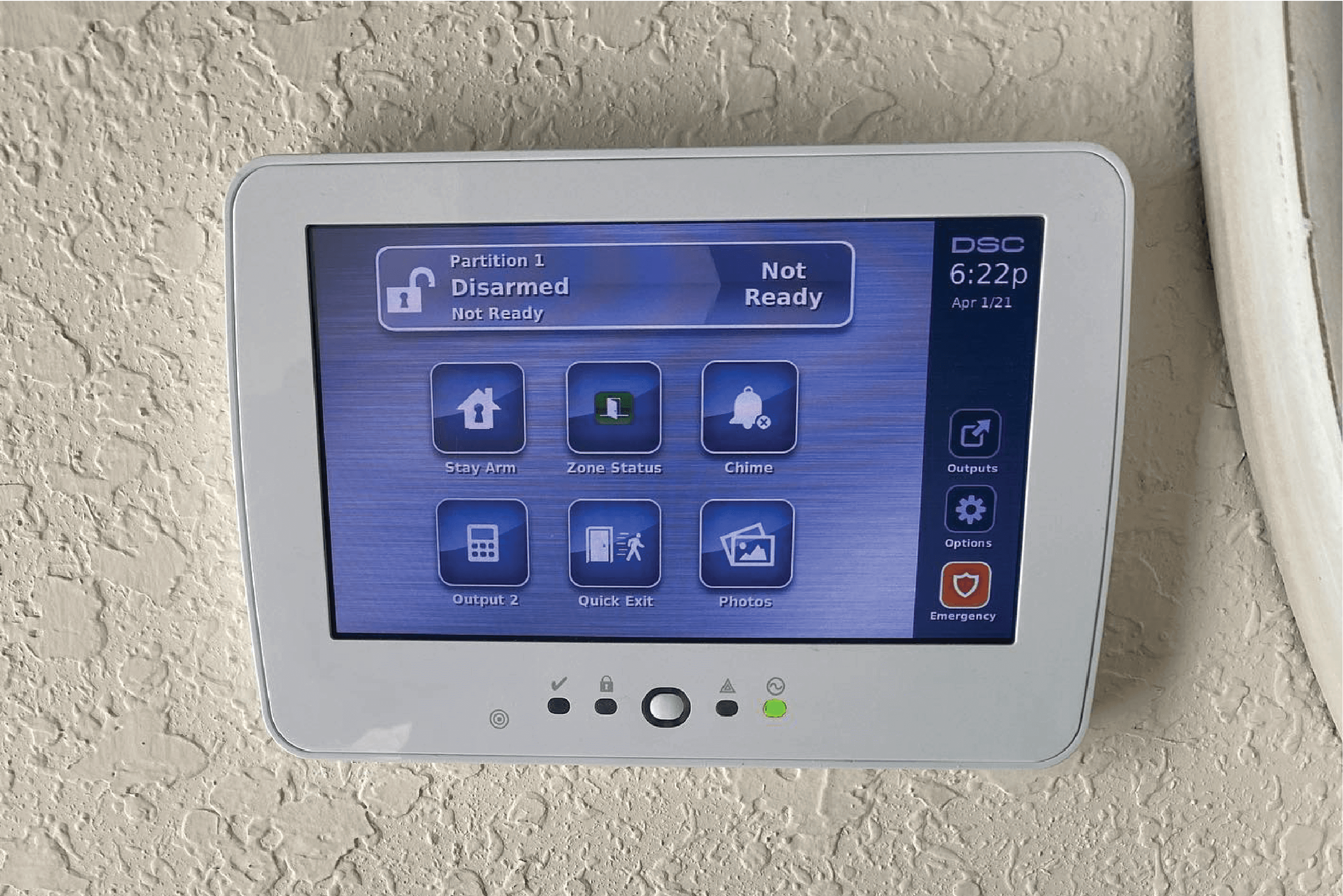 Security control panel