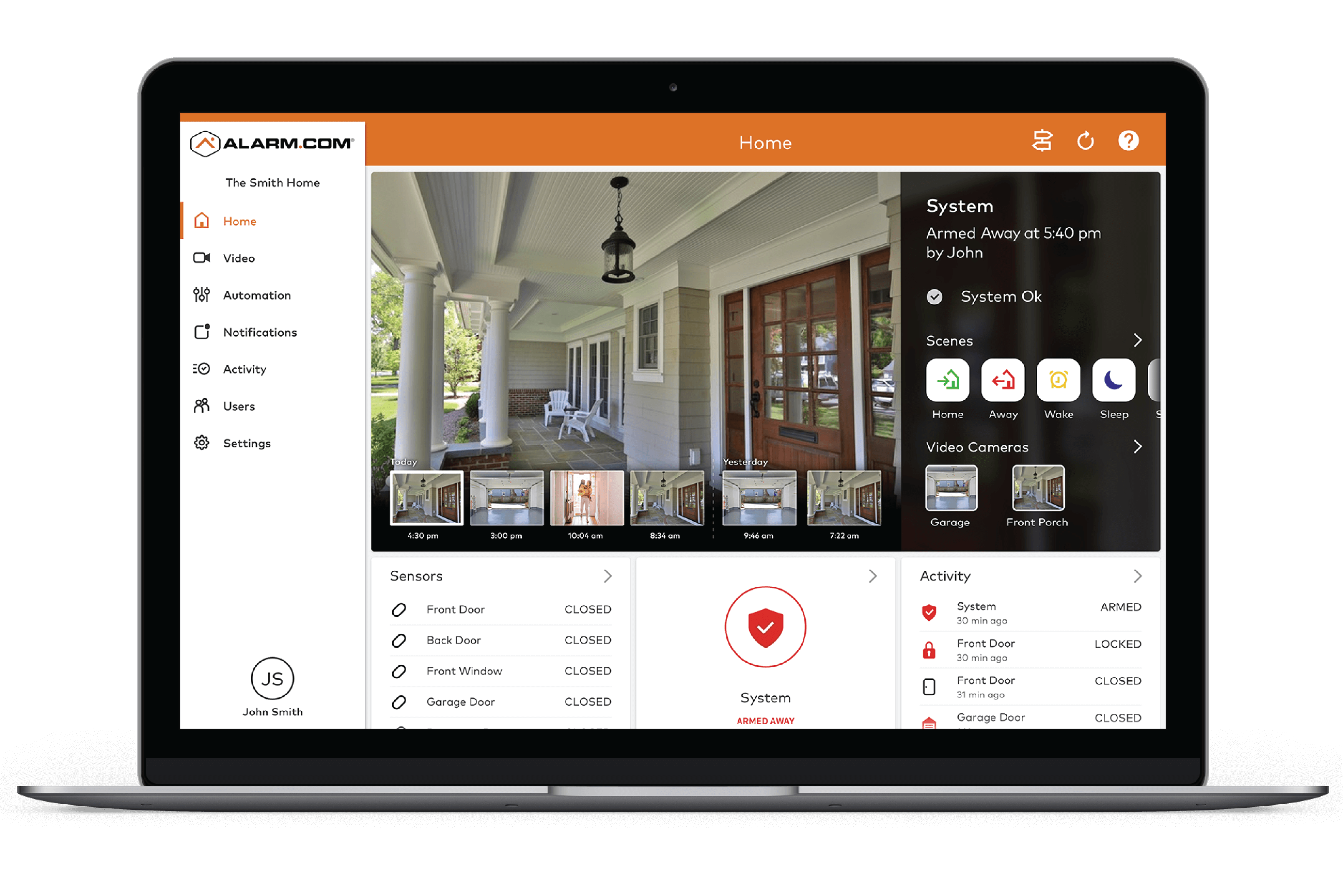 Security controls and alerts all in one place with app